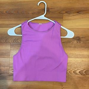 Pink Ribbed Work out Top